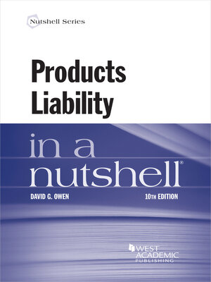 cover image of Products Liability in a Nutshell